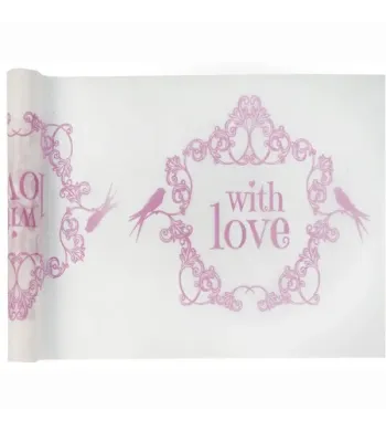 Chemin de table Mariage Chemin de table Vintage With Love  Couleur:Rose